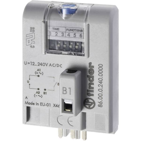 Finder 86.00.0.240.0000 86.00.0.240.0000 Tidsrelä Multifunktionell 1 st Tidsdomän: 0.05 s - 100 h 3 switch