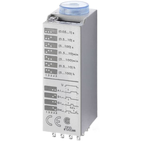 Finder 85.04.0.024.0000 85.04.0.024.0000 Tidsrelä Multifunktionell 24 V/DC, 24 V/AC 1 st Tidsdomän: 0.05 s - 100 h 4 sw