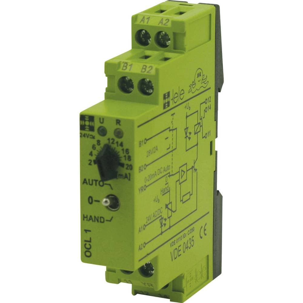 Koppar-relä 1 st 24 V/DC, 24 V/AC 5 A 1 switch tele OCL1 24 V/AC/DC 0 - 20 mA