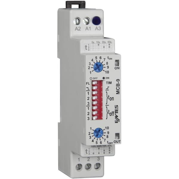 ENTES 101585 MCB-9 Tidsrelä Multifunktionell 24 V/DC, 24 V/AC, 230 V/AC 1 st Tidsdomän: 0.1 s - 30 h 1 switch