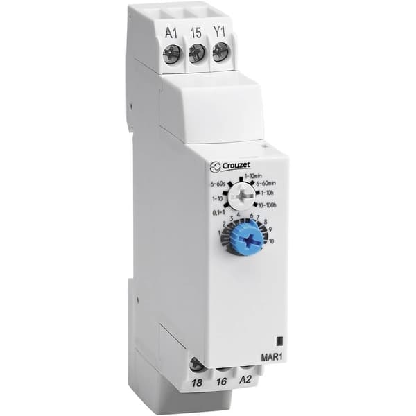 Crouzet 88827115 MAR1 Tidsrelä Multifunktionell 1 st Tidsdomän: 1 s - 100 h 1 switch