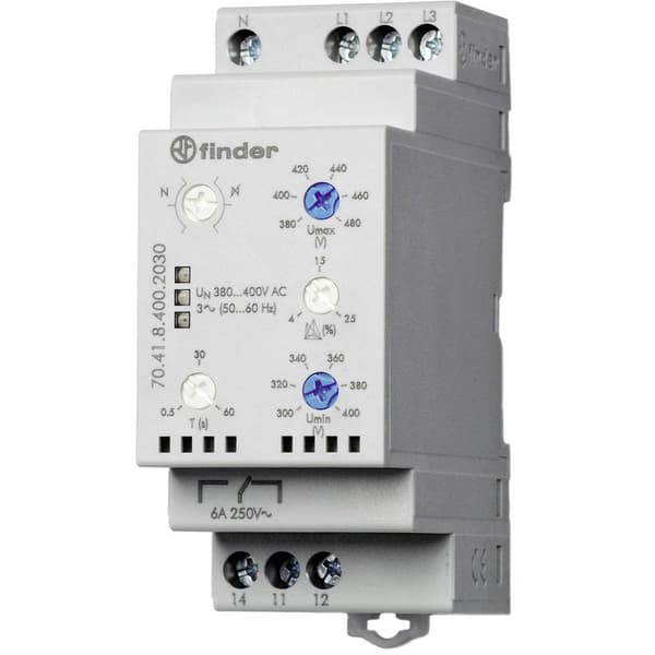 Finder 70.41.8.400.2030 Övervakningsreläer 380 - 415 V/AC 1 switch 1 st