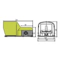 Miniatyrbild 2 av 2: Fotomkopplare Pizzato Elettrica PX 10111-M2 1 pedal 1 NO, 1 NC IP65 250 V/AC 6 A 1 st