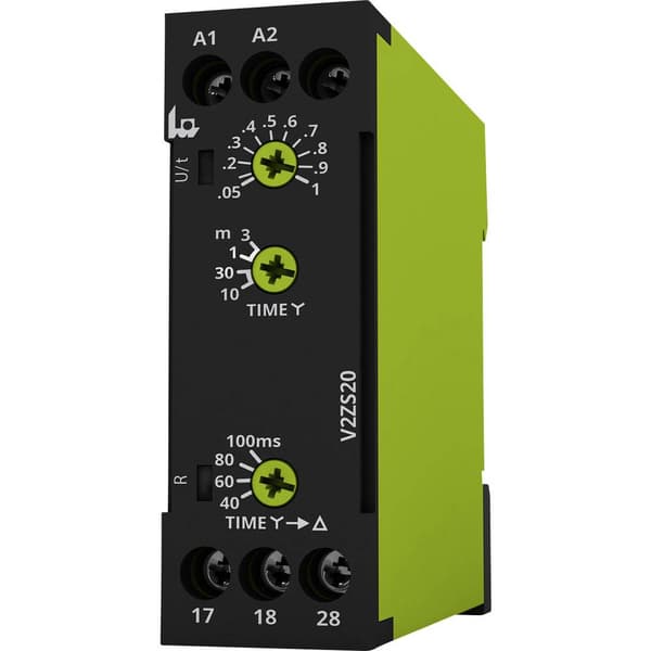 tele 125300 V2ZS20 12-240V AC/DC Tidsrelä Multifunktionell 1 st Tidsdomän: 0.04 - 180 s 2 NO