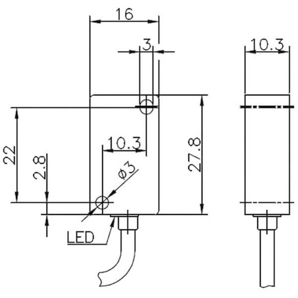 Reed-magnetbrytare i mikrobrytar-hölje Secatec MKD16OUAK N/A 1 A 150 V/AC/DC 20 VA