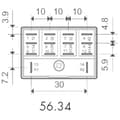 Miniatyrbild 3 av 4: Finder 56.34.9.012.0040 Insticks-relä 12 V/DC 12 A 4 switch 1 st