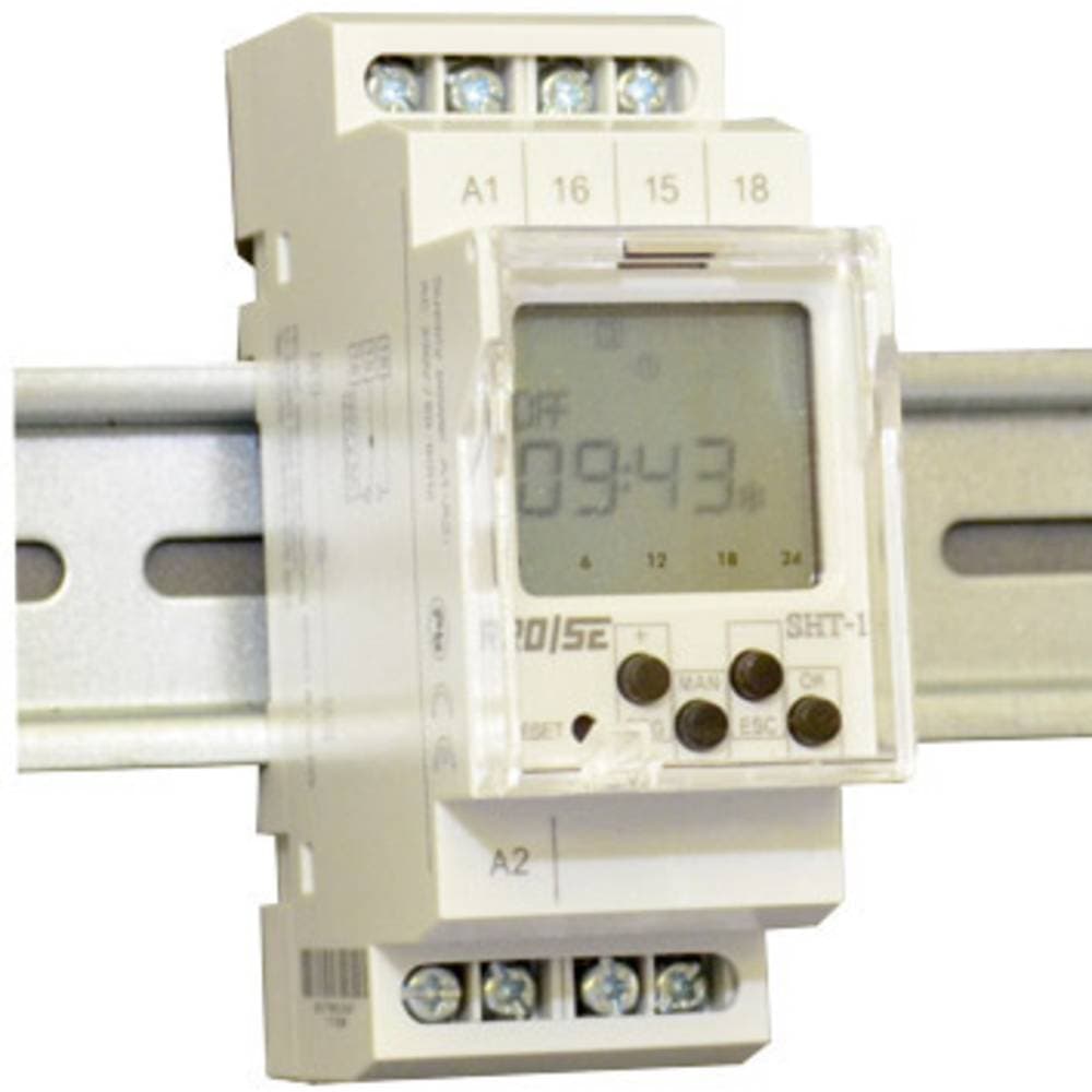 kopplingsur för DIN-skena Rose LM SHT-1/UNI 1 switch 16 A 24 V/DC, 250 V/AC Dagsprogram, Veckoprogram, Slumpmässig bryt
