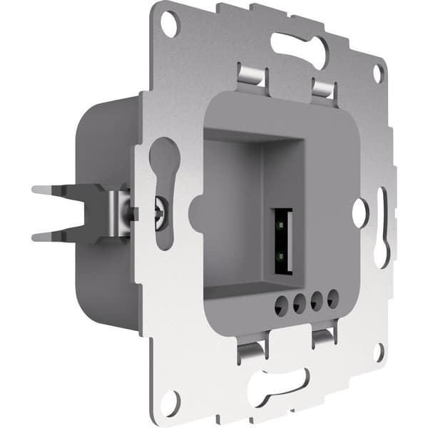 2USB 2U-449450 1x Infälld-insats IP20 Ljusgrå