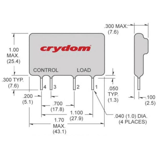Crydom Halvledar-relä CX380D5 5 A Växelspänning (max.): 530 V/AC Nollspänning 1 st