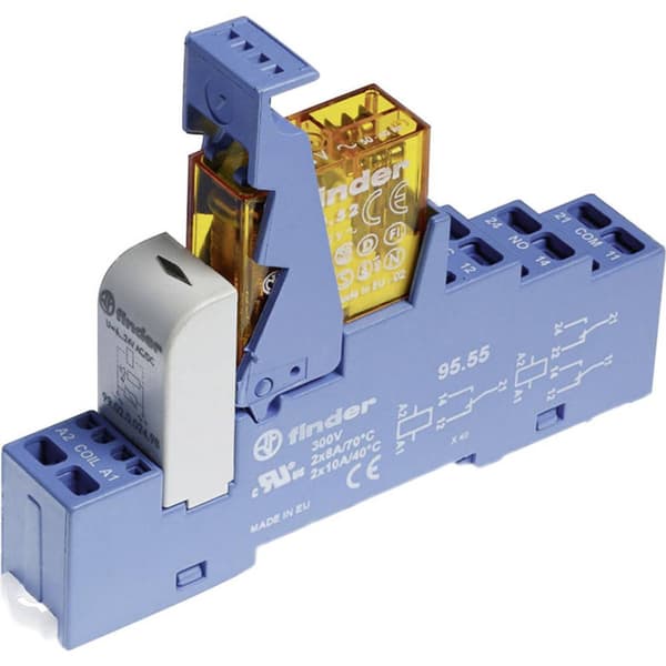 Finder 48.81.8.024.0060 Relämodul Nominell spänning: 24 V/AC Växelström (max): 16 A 1 switch 1 st