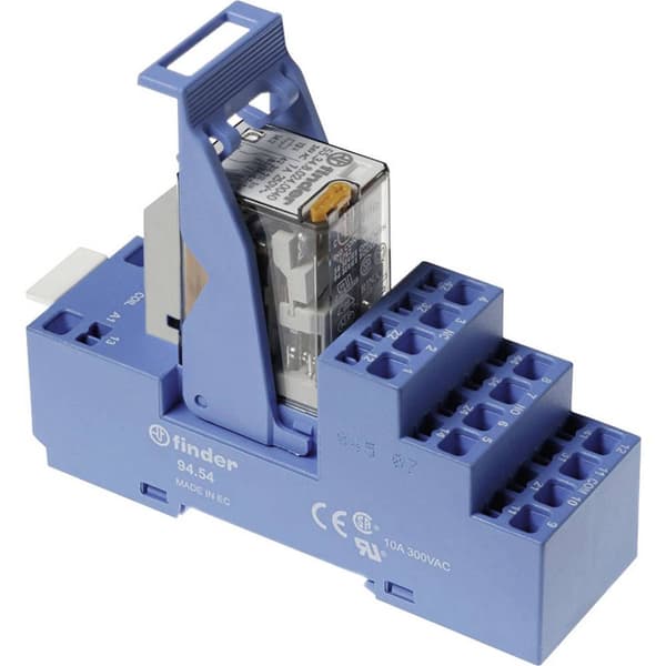 Finder 58.54.9.024.0050 Relämodul Nominell spänning: 24 V/DC Växelström (max): 7 A 4 switch 1 st