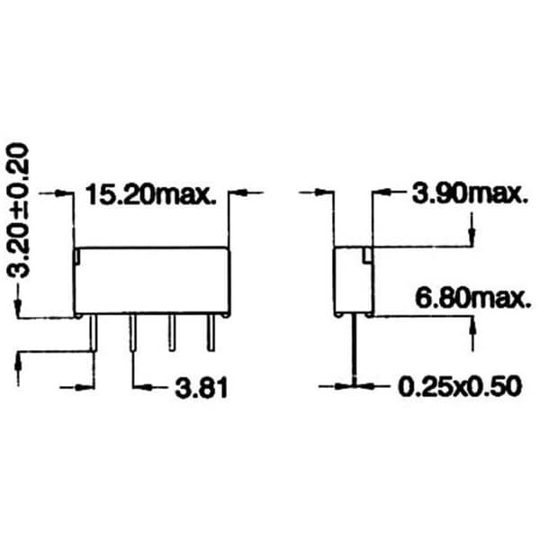StandexMeder Electronics MS05-1A87-75LHR Reed-Relä 1 NO 5 V/DC 0.5 A 10 W SIP-4