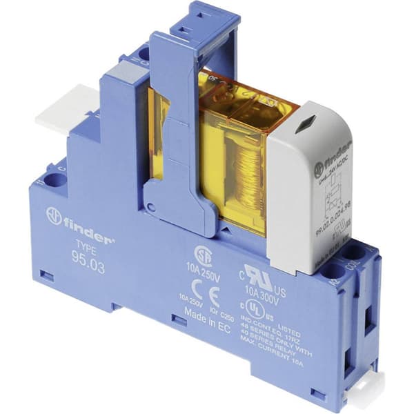 Finder 48.31.7.024.0050 Relämodul Nominell spänning: 24 V/DC Växelström (max): 10 A 1 switch 1 st