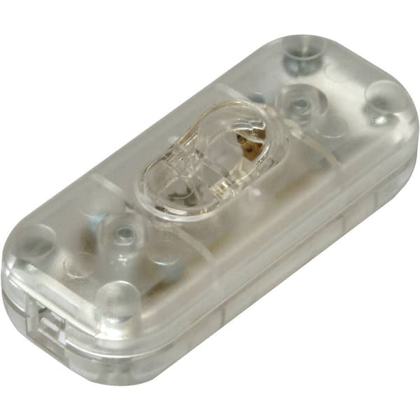 Kopp 191310089 Sladdströmbrytare med dragavlastning Transparent 1x Av/På 2 A 1 st