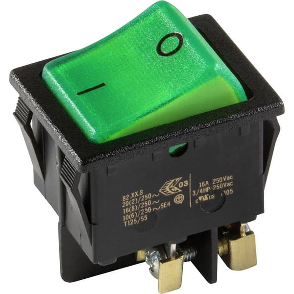 interBär 3636-250.22 Vippströmbrytare 3636-250.22 250 V/AC 16 A 2x Av/På låsande 1 st