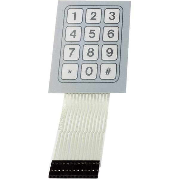TRU COMPONENTS SU709930 Membran-keypad Knappsats-matris 3 x 4 1 st