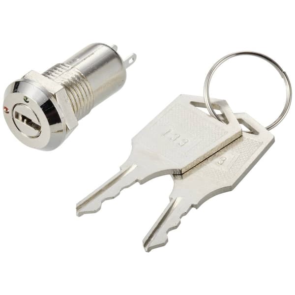 Nyckelströmbrytare 30 V 1 A 1 x av/på 1 x 90 ° S1091 B 1 st.