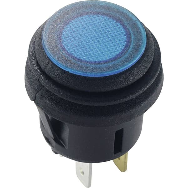 TRU COMPONENTS 1587920 TC-R13-527D2B Tryckströmbrytare 14 V/DC 20 A 1x På/Av låsande Blå 1 st