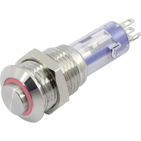 TRU COMPONENTS TC-6647572 LAS4GQH-11E/R/24V/S Tryckströmställare 48 V 2 A 1x Av/(På) momentan Röd 1 st