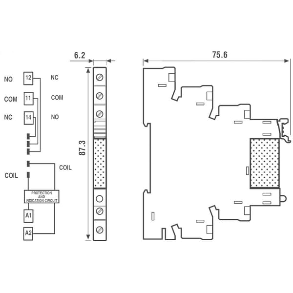 Finder 38.51.7.006.0050 Relämodul Nominell spänning: 6 V/DC Växelström (max): 6 A 1 switch 1 st