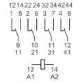 Miniatyrbild 3 av 4: Finder 55.34.8.230.0040 Insticks-relä 230 V/AC 7 A 4 switch 1 st