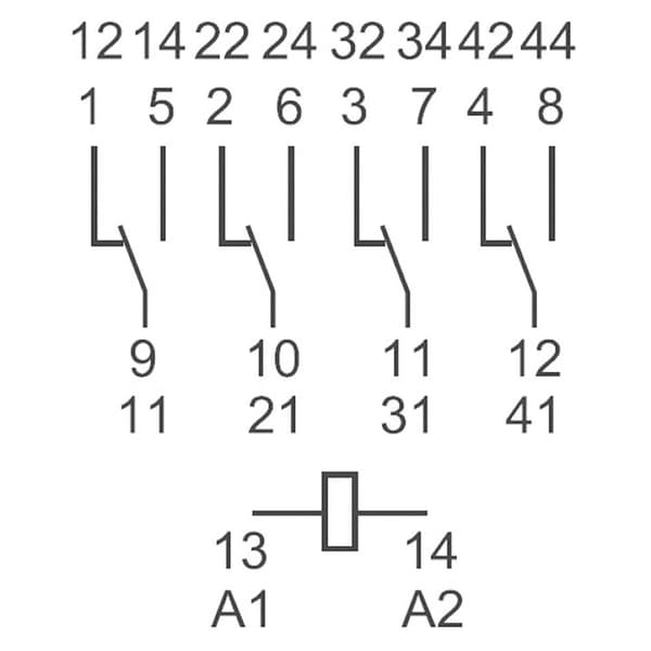 Finder 55.34.8.230.0040 Insticks-relä 230 V/AC 7 A 4 switch 1 st