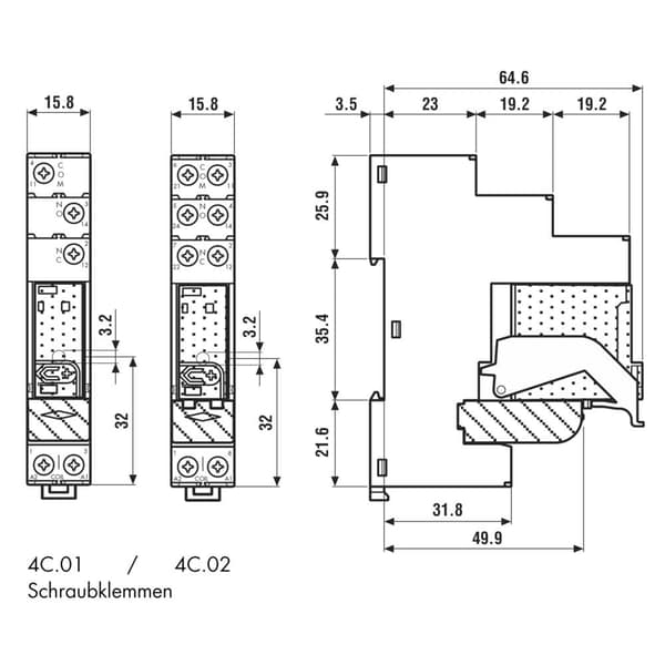 Finder 4C.02.9.024.0050 Relämodul Nominell spänning: 24 V/DC Växelström (max): 8 A 2 switch 1 st