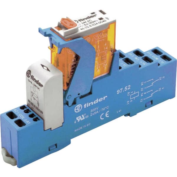 Finder 4C.51.9.024.0050 Relämodul Nominell spänning: 24 V/DC Växelström (max): 10 A 1 switch 1 st