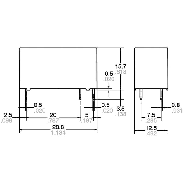 Panasonic ALZ22F24 = ALZ52F24 Kretskort-relä 24 V/DC 16 A 1 NO 1 st