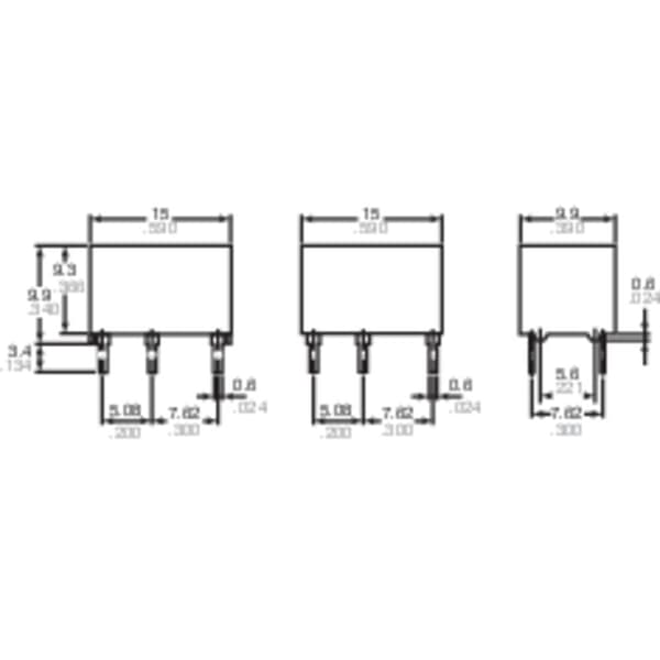 Panasonic DS1EM5 Kretskort-relä 5 V/DC 2 A 1 switch 1 st