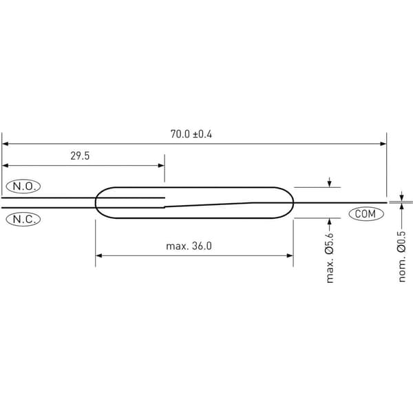 PIC PMC-3617 Reed-kontakt 1 switch 400 V/DC, 400 V/AC 1 A 60 W