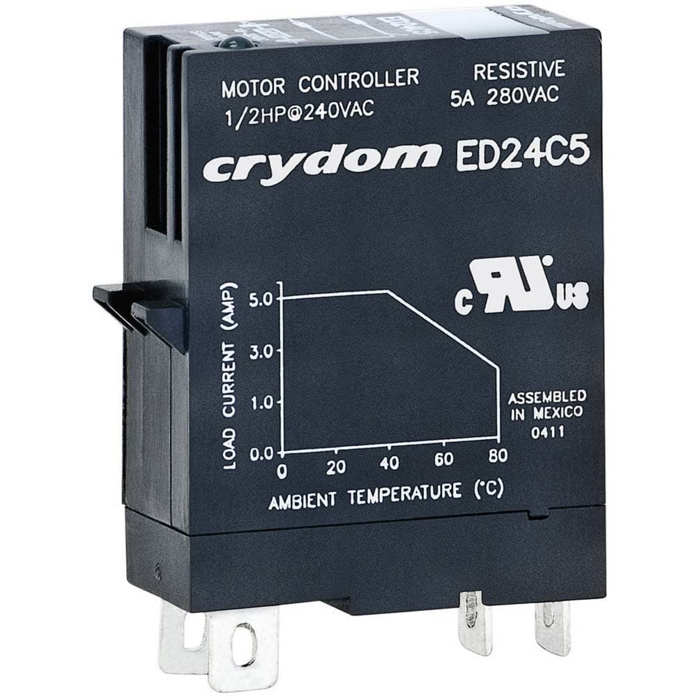 Crydom ED24C5R Halvledar-relä 1 st ED24C5R Belastningsström (max.): 5 A Växelspänning (max.): 280 V/AC Omedelbar
