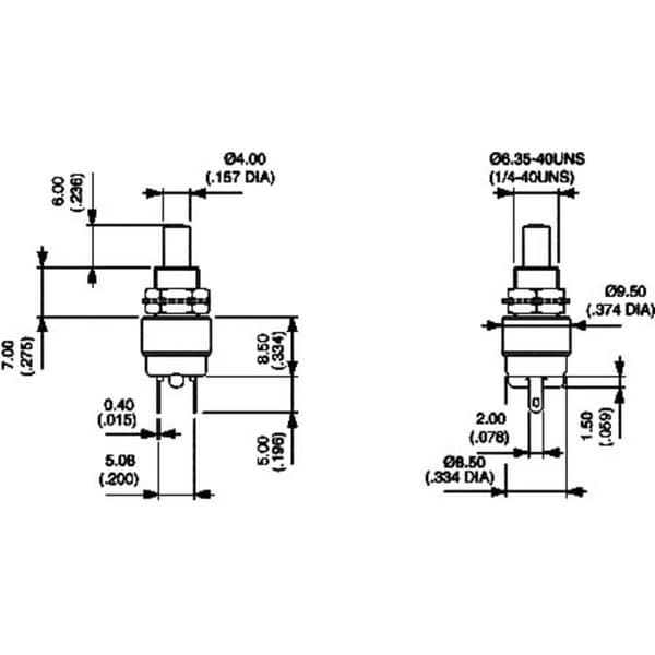 APEM 9633NCDB 9633NCDB Tryckströmställare 30 V/DC 0.1 A 1x Av/(På) momentan 1 st