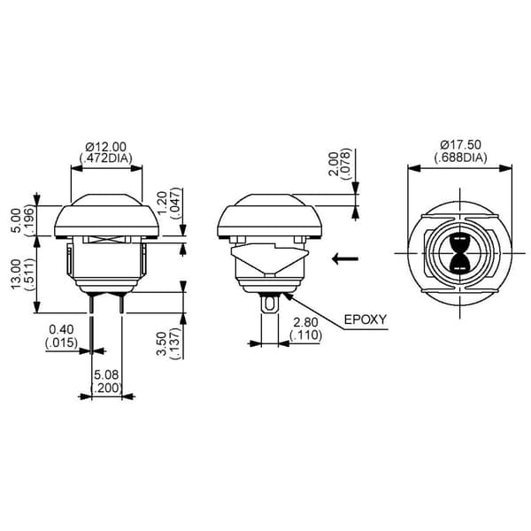 APEM IBR3SAD600 IBR3SAD600 Tryckströmställare 125 V/AC 0.125 A 1x Av/(På) momentan 1 st