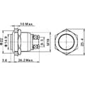Miniatyrbild 3 av 3: TRU COMPONENTS GQ 19H-G Vandalskyddad Tryckströmställare 48 V/DC 2 A 1x Av/(På) momentan IP65 1 st