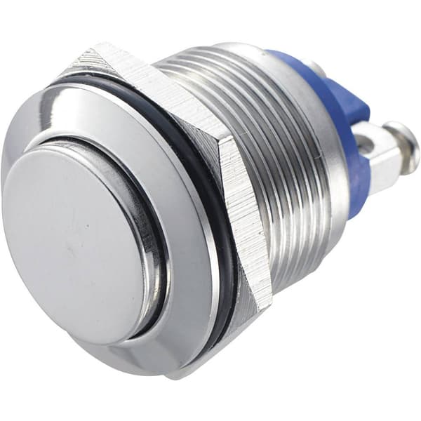 TRU COMPONENTS GQ 19H-S Vandalskyddad Tryckströmställare 48 V/DC 2 A 1x Av/(På) momentan IP65 1 st