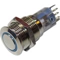 Miniatyrbild 4 av 4: TRU COMPONENTS 701791 LAS2GQF-11ZE/B/12V/N/P Vandalskyddad Tryckströmbrytare 250 V/AC 3 A 1x På/På låsande Blå IP67 1 s