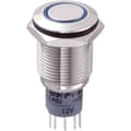 Miniatyrbild 1 av 4: TRU COMPONENTS 701791 LAS2GQF-11ZE/B/12V/N/P Vandalskyddad Tryckströmbrytare 250 V/AC 3 A 1x På/På låsande Blå IP67 1 s