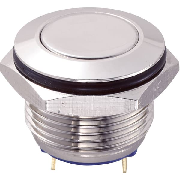 TRU COMPONENTS 701802 GQ16F-10/J/N Vandalskyddad Tryckströmställare 48 V/DC 2 A 1x Av/(På) momentan 1 st