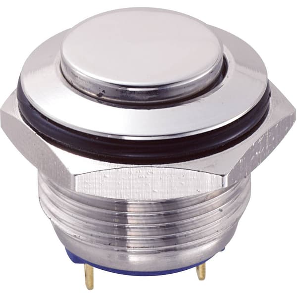 TRU COMPONENTS 701843 GQ16H-10/J/S Vandalskyddad Tryckströmställare 48 V/DC 2 A 1x Av/(På) momentan 1 st
