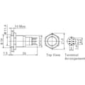 Miniatyrbild 3 av 3: TRU COMPONENTS 701859 LAS2GQF-22ZE/R/12V/N/P Vandalskyddad Tryckströmbrytare 250 V/AC 3 A 2x På/På låsande Röd 1 st