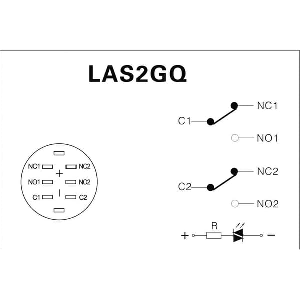 TRU COMPONENTS 701859 LAS2GQF-22ZE/R/12V/N/P Vandalskyddad Tryckströmbrytare 250 V/AC 3 A 2x På/På låsande Röd 1 st