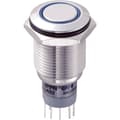 Miniatyrbild 1 av 3: TRU COMPONENTS 701896 LAS2GQF-22ZE/B/12V/S/P Vandalskyddad Tryckströmbrytare 250 V/AC 3 A 2x På/På låsande Blå 1 st
