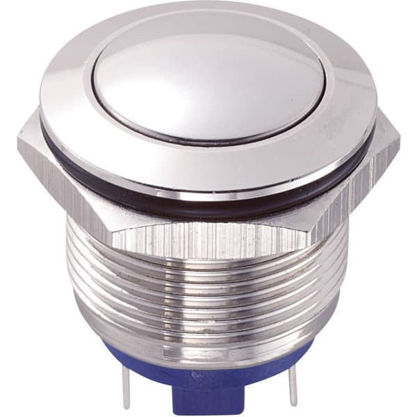 TRU COMPONENTS GQ19B-10/J/S Vandalskyddad Tryckströmställare 48 V/DC 2 A 1x Av/(På) momentan 1 st
