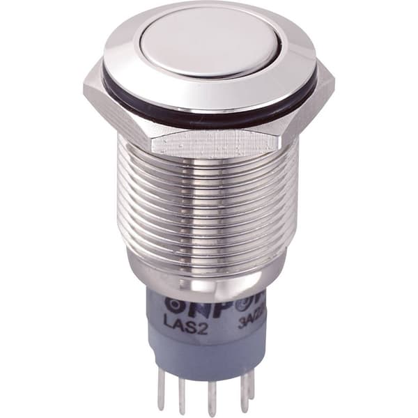 TRU COMPONENTS 701942 LAS2GQF-11/N/P Vandalskyddad Tryckströmställare 250 V/AC 3 A 1x På/(På) momentan 1 st