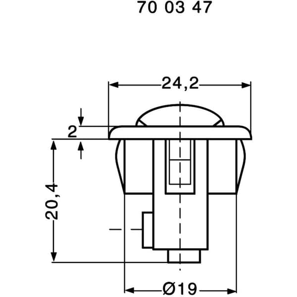 interBär 8014-109.01 Vippströmbrytare 8014-109.01 250 V/AC 6 A 1x Av/På låsande 1 st