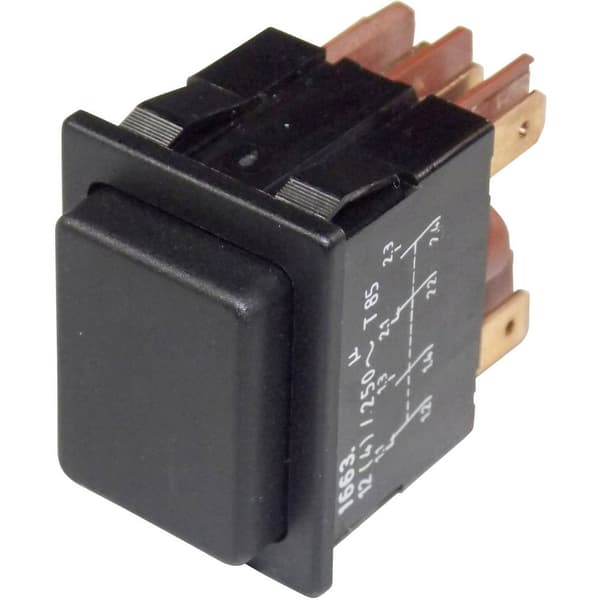 Marquardt 1663.0101 1663.0101 Tryckströmställare 250 V/AC 12 A 2x På/(På) momentan (L x B) 25 mm x 33 mm IP40 1 st