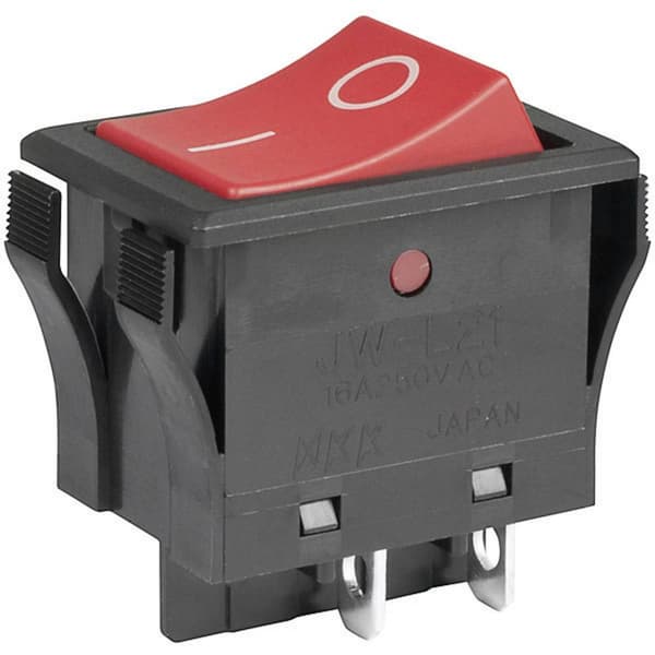 NKK Switches JWL21RA1A Vippströmbrytare JWL21RA1A 250 V/AC 16 A 2x Av/På låsande 1 st