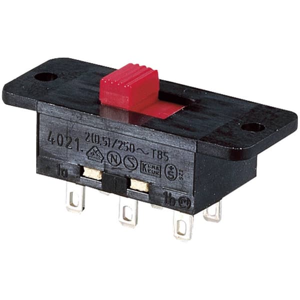 Marquardt 4021.0801 4021.0801 Skjutomkopplare 250 V/AC 5 A 2x På/På IP40 1 st
