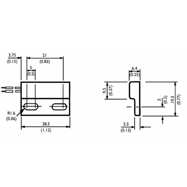 TE Connectivity Sensor PS2021 Reed-kontakt 1 NC 100 V/AC 0.3 A 3 W